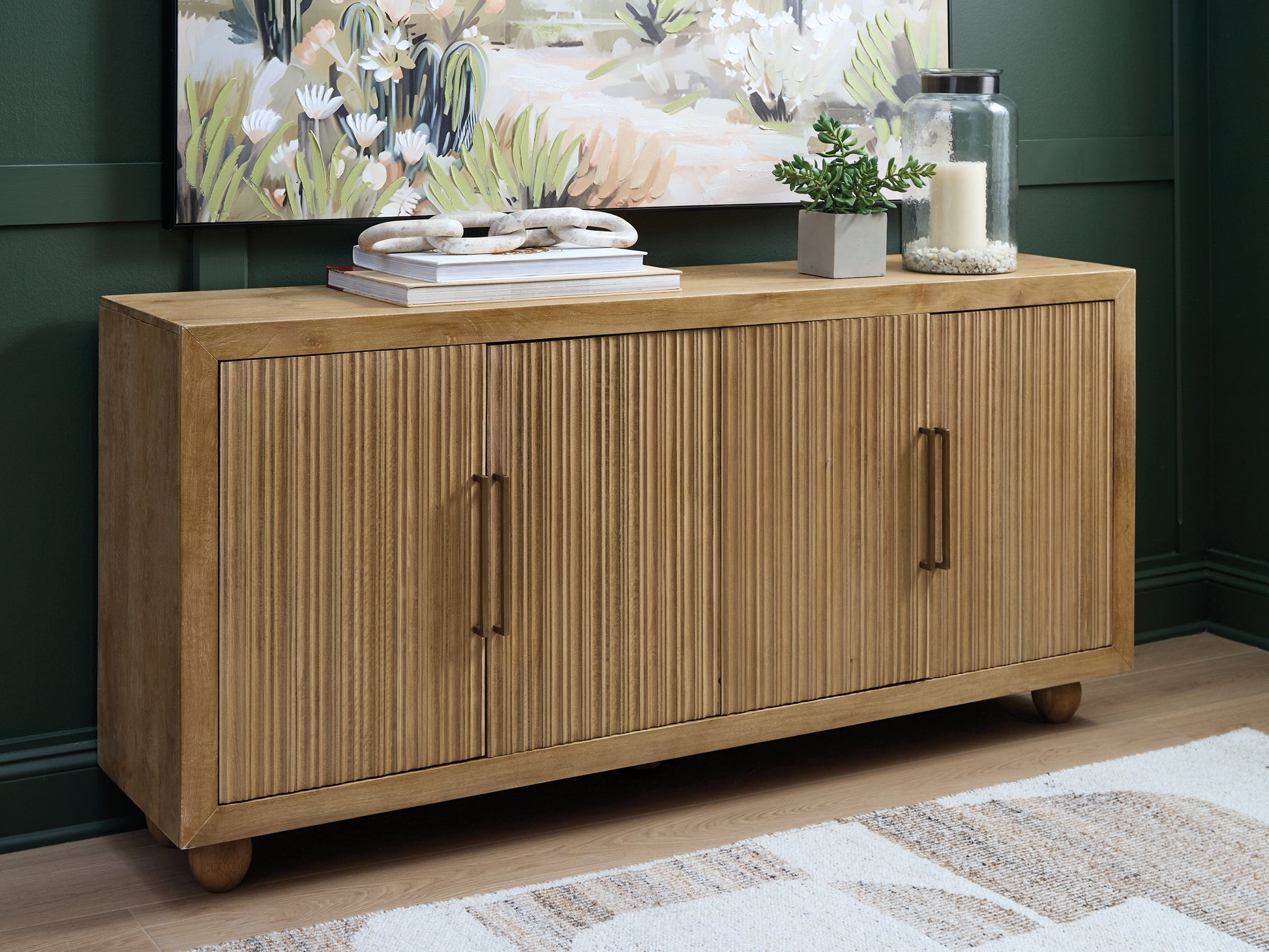 Myers Furniture Outlet - Ashley Furniture - Niam Accent Cabinet - Accent Cabinet / Light Antique Beige - A4000684