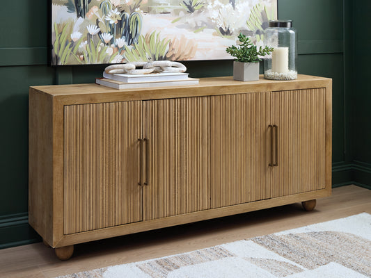 Myers Furniture Outlet - Ashley Furniture - Niam Accent Cabinet - Accent Cabinet / Light Antique Beige - A4000684