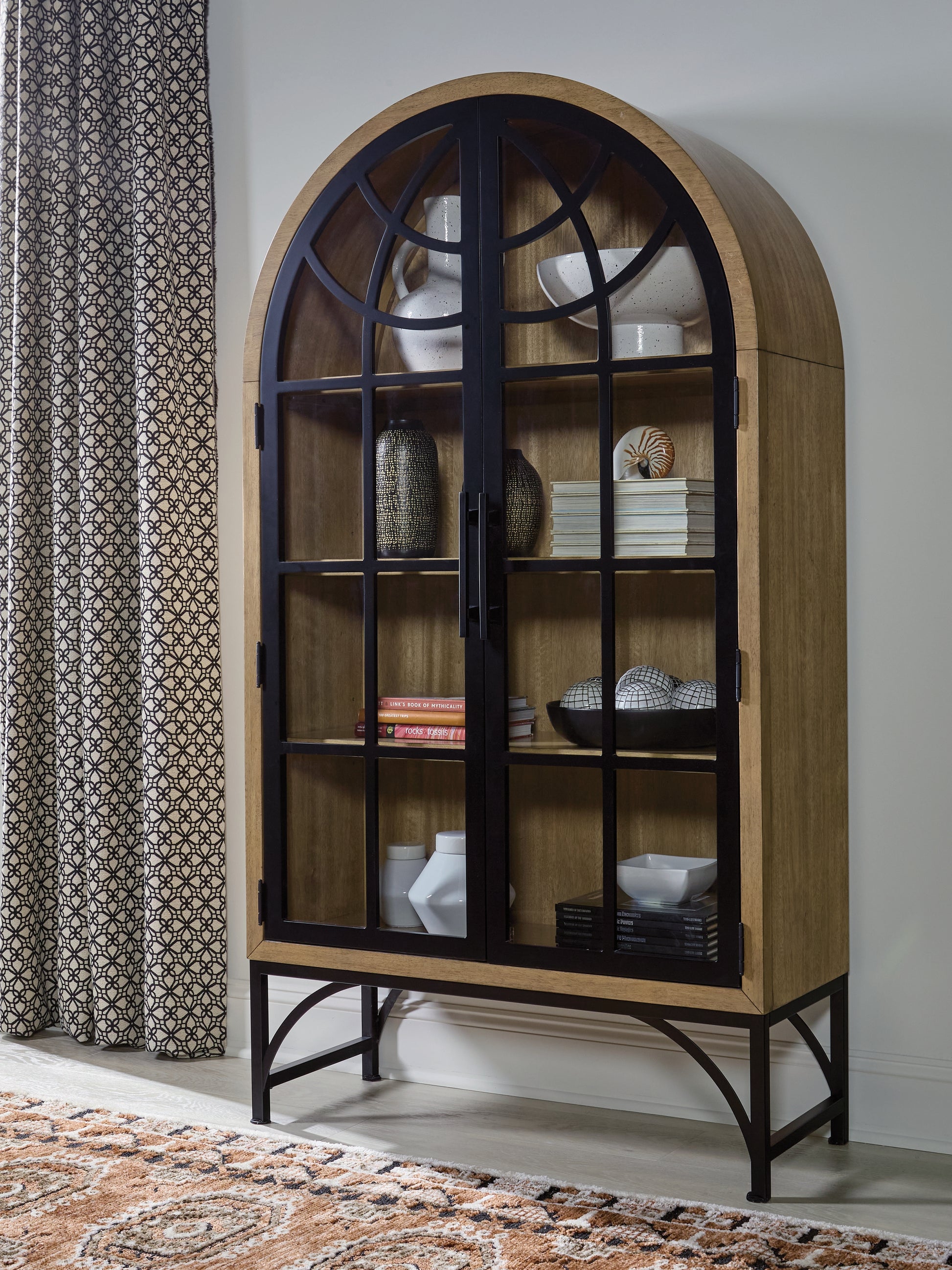 Myers Furniture Outlet - Ashley Furniture - Gwenwich Accent Cabinet - Accent Cabinet / Natural/Black - A4000704