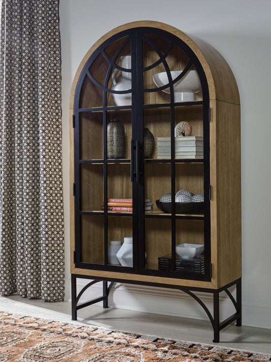 Myers Furniture Outlet - Ashley Furniture - Gwenwich Accent Cabinet - Accent Cabinet / Natural/Black - A4000704