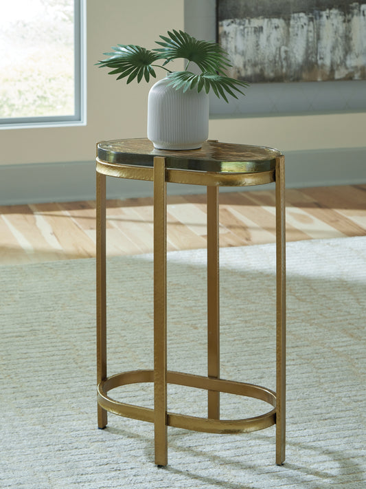 Myers Furniture Outlet - Ashley Furniture - Porterville Accent Table - Accent Table / Gold Finish - A4000716