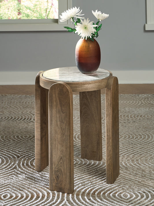 Myers Furniture Outlet - Ashley Furniture - Gavrilley Accent Table - Accent Table / Gray/White/Brown - A4000722