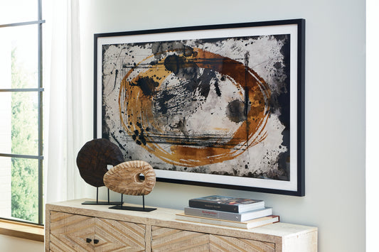 Myers Furniture Outlet - Ashley Furniture - Clefting Wall Decor - Wall Art / Black/Caramel/Tan - A8000374