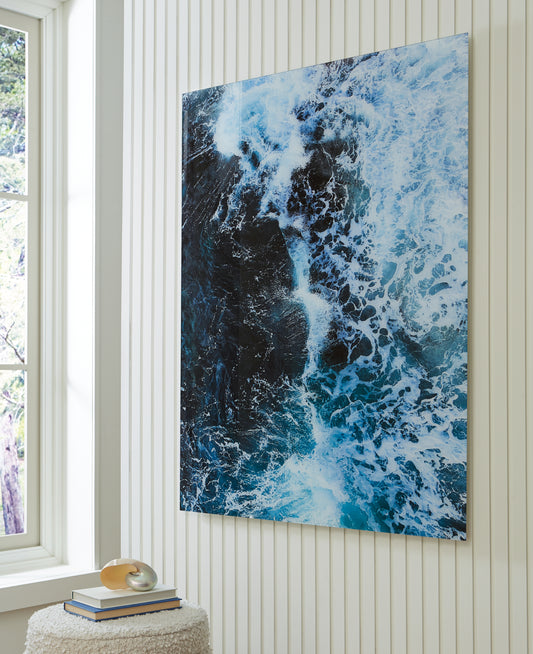 Myers Furniture Outlet - Ashley Furniture - Clemick Wall Decor - Wall Art / Turquoise - A8000422