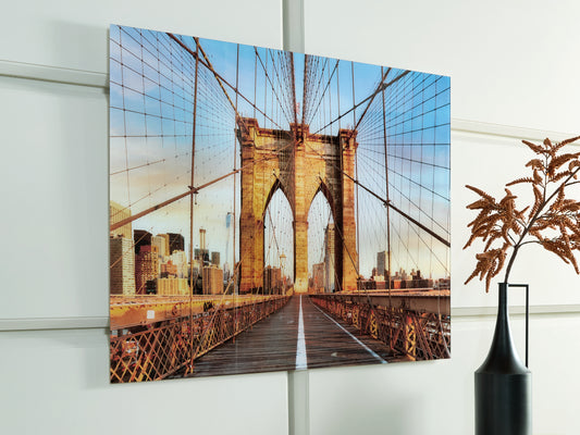 Myers Furniture Outlet - Ashley Furniture - Shayward Wall Decor - Wall Art / Blue/Amber - A8000435