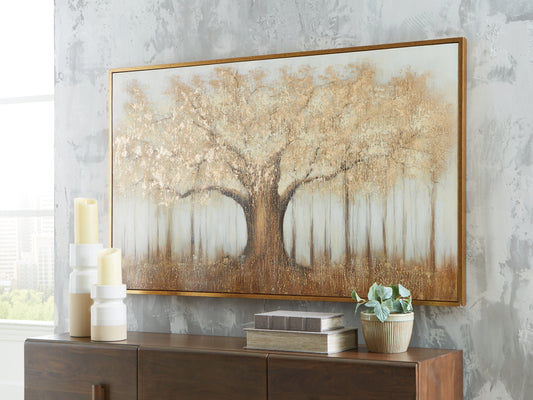 Myers Furniture Outlet - Ashley Furniture - Dalewick Wall Decor - Wall Art / Brown/Gray/Gold Finish - A8000448