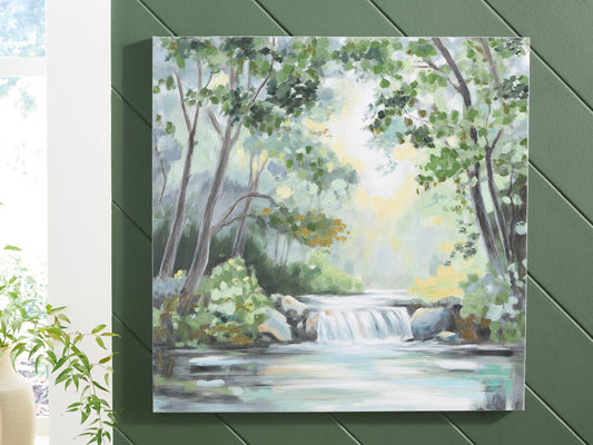 Myers Furniture Outlet - Ashley Furniture - Evermaddick Wall Decor - Wall Art / Green/Gray/White - A8000455