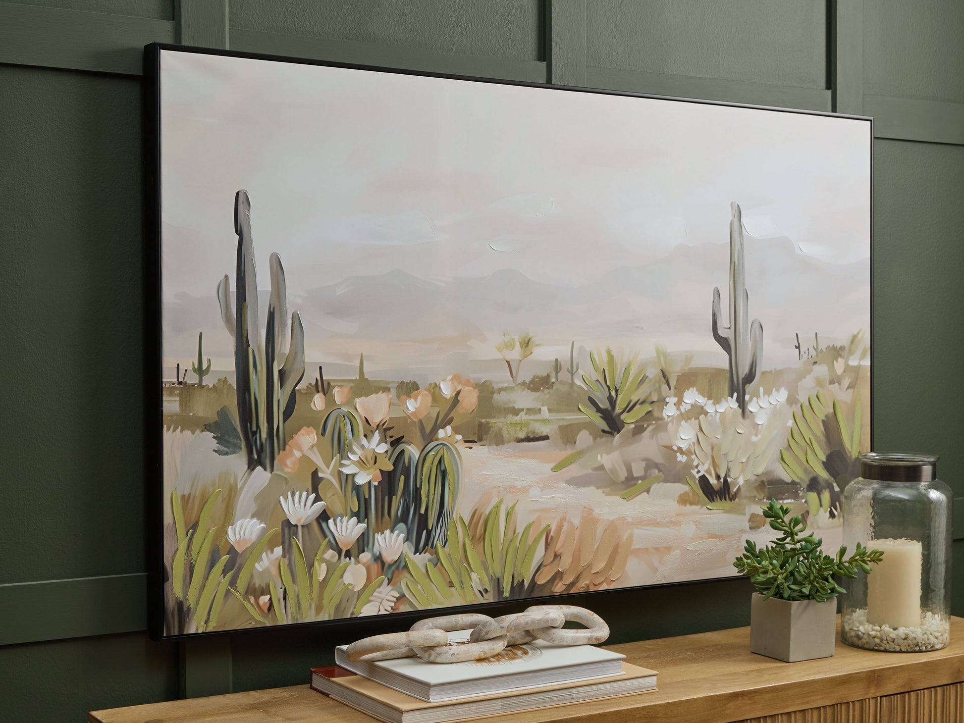 Myers Furniture Outlet - Ashley Furniture - Sidworth Wall Decor - Wall Art / Green/Beige/Gray - A8000480