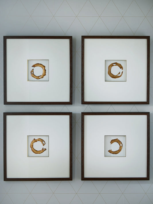 Myers Furniture Outlet - Ashley Furniture - Dallbourne Wall Decor - Wall Art Set (4/CN) / White/Gold Finish - A8000491