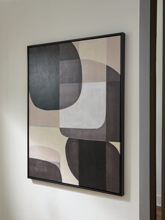 Myers Furniture Outlet - Ashley Furniture - Kesleigh Wall Decor - Wall Art / Black/White - A8000495