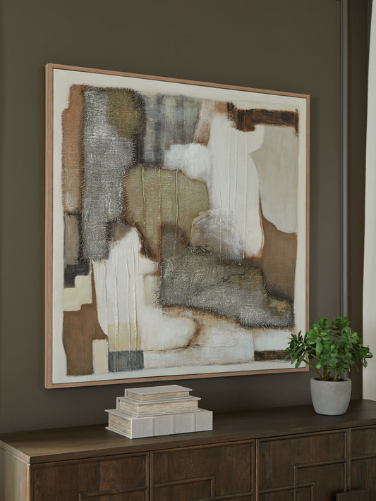 Myers Furniture Outlet - Ashley Furniture - Wylander Wall Decor - Wall Art / Tan/Brown/Gray - A8000497