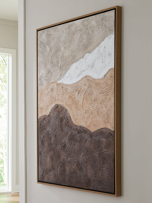Myers Furniture Outlet - Ashley Furniture - Fanthorne Wall Decor - Wall Art / Tan/Brown/White - A8000500