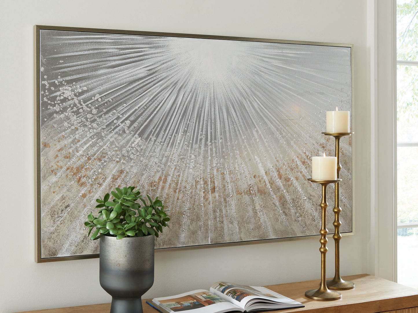 Myers Furniture Outlet - Ashley Furniture - Waldard Wall Decor - Wall Art / Gray/Taupe/White - A8000501