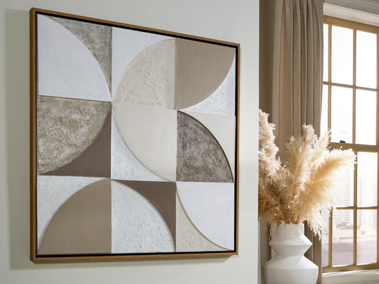 Myers Furniture Outlet - Ashley Furniture - Harelman Wall Decor - Wall Art / Tan/Taupe/White - A8000502