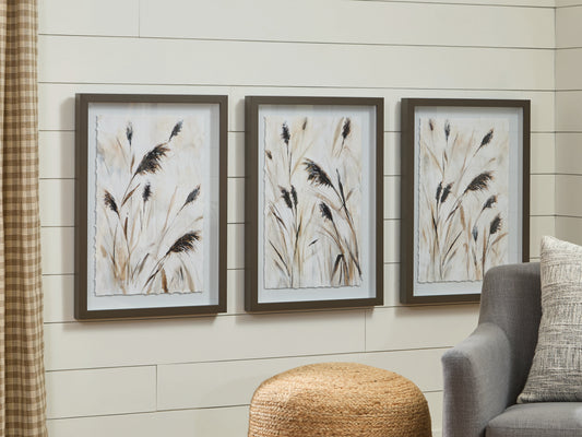 Myers Furniture Outlet - Ashley Furniture - Honslow Wall Decor - Wall Art Set (3/CN) / Brown/Black/White - A8000506