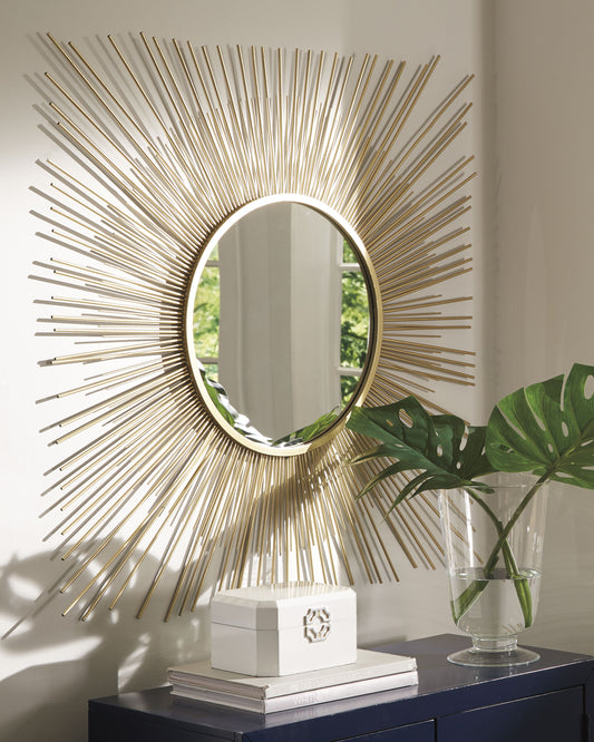 Myers Furniture Outlet - Ashley Furniture - Elspeth Mirror - Accent Mirror / Gold Finish - A8010124