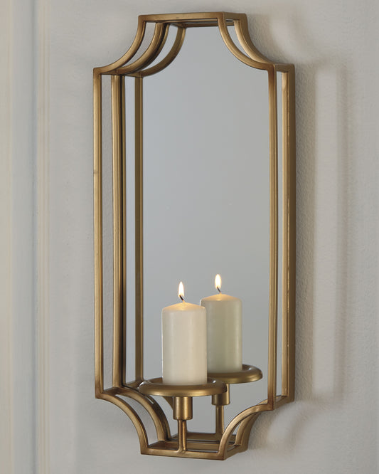 Myers Furniture Outlet - Ashley Furniture - Dumi Wall Decor - Wall Sconce / Gold Finish - A8010153