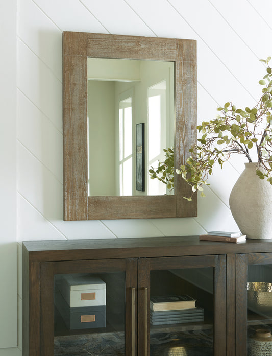 Myers Furniture Outlet - Ashley Furniture - Waltleigh Mirror - Accent Mirror / Distressed Brown - A8010277
