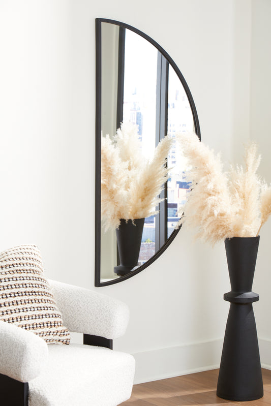 Myers Furniture Outlet - Ashley Furniture - Denlow Mirror - Accent Mirror / Black - A8010333