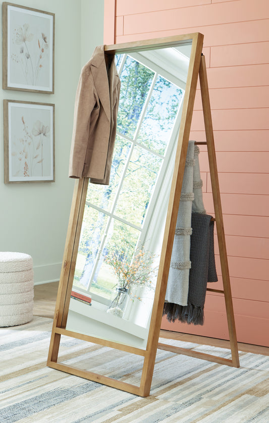 Myers Furniture Outlet - Ashley Furniture - Devford Mirror - Floor Mirror / Brown - A8010341