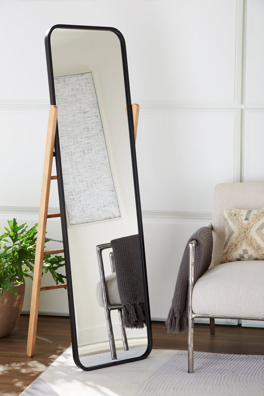 Myers Furniture Outlet - Ashley Furniture - Bronick Mirror - Floor Mirror / Black/Brown - A8010342