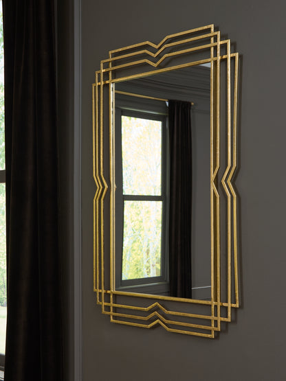 Myers Furniture Outlet - Ashley Furniture - Claybrook Mirror - Accent Mirror / Gold Finish - A8010349