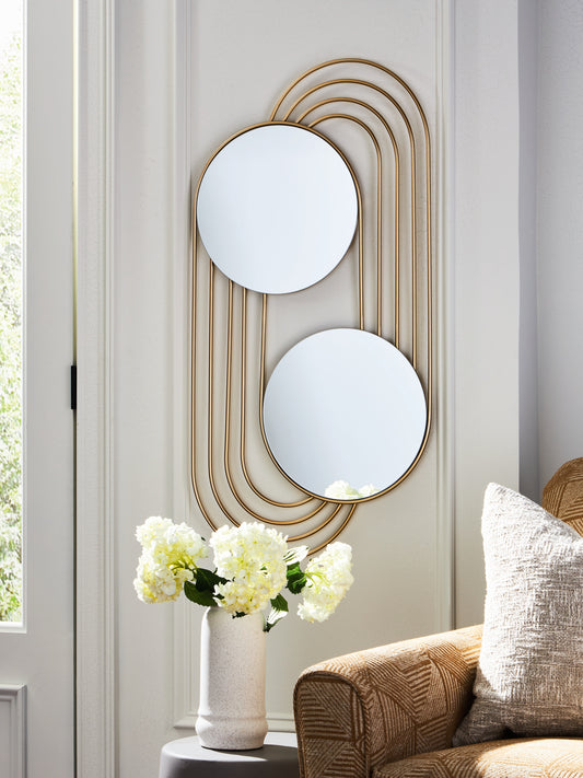 Myers Furniture Outlet - Ashley Furniture - Warrenley Mirror - Accent Mirror / Gold Finish - A8010401