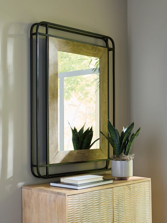 Myers Furniture Outlet - Ashley Furniture - Beelman Mirror - Accent Mirror / Black/Brown - A8010409