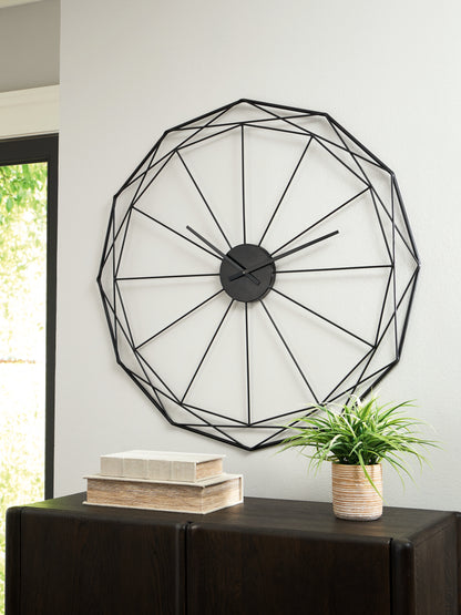 Myers Furniture Outlet - Ashley Furniture - Arkthorne Wall Decor - Wall Clock / Black - A8010429