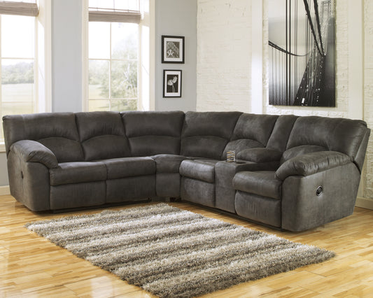 Myers Furniture Outlet - Ashley Furniture - Tambo Sectional - 2-Piece Reclining Sectional / Canyon - 27802S1
