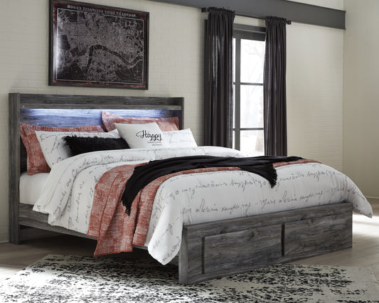 Myers Furniture Outlet - Ashley Furniture - Baystorm Bedroom - Full Panel Bed with 2 Storage Drawers / Gray - B221B34