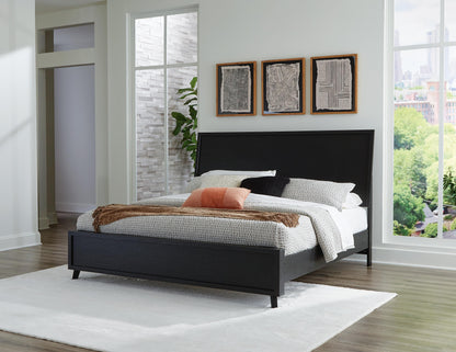 Myers Furniture Outlet - Ashley Furniture - Danziar Bedroom - King Panel Bed / Black - B1013B7