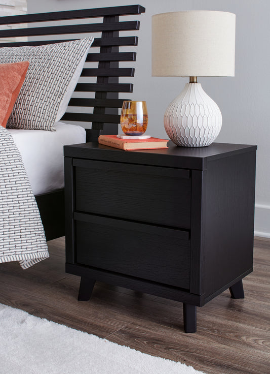 Myers Furniture Outlet - Ashley Furniture - Danziar Bedroom - Full Slat Panel Bed / Black - B1013B19