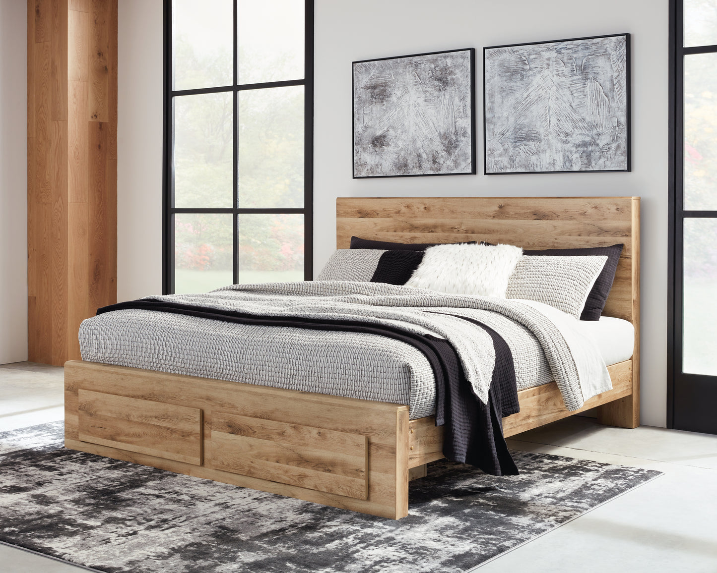 Myers Furniture Outlet - Ashley Furniture - Hyanna Bedroom - Queen Panel Storage Bed / Tan Brown - B1050B4