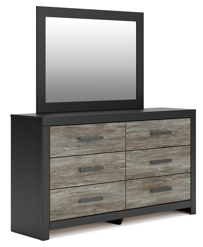 Myers Furniture Outlet - Ashley Furniture - Broachmyn Bedroom - Dresser and Mirror / Black/Gray - PCB1118B1