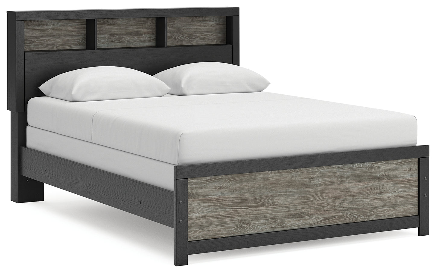 Myers Furniture Outlet - Ashley Furniture - Broachmyn Bedroom - Queen Bookcase Bed / Black/Gray - PCB1118B2
