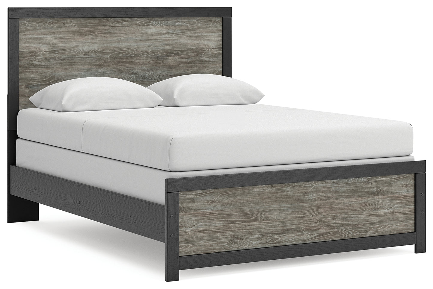 Myers Furniture Outlet - Ashley Furniture - Broachmyn Bedroom - Queen Panel Bed / Black/Gray - PCB1118B4