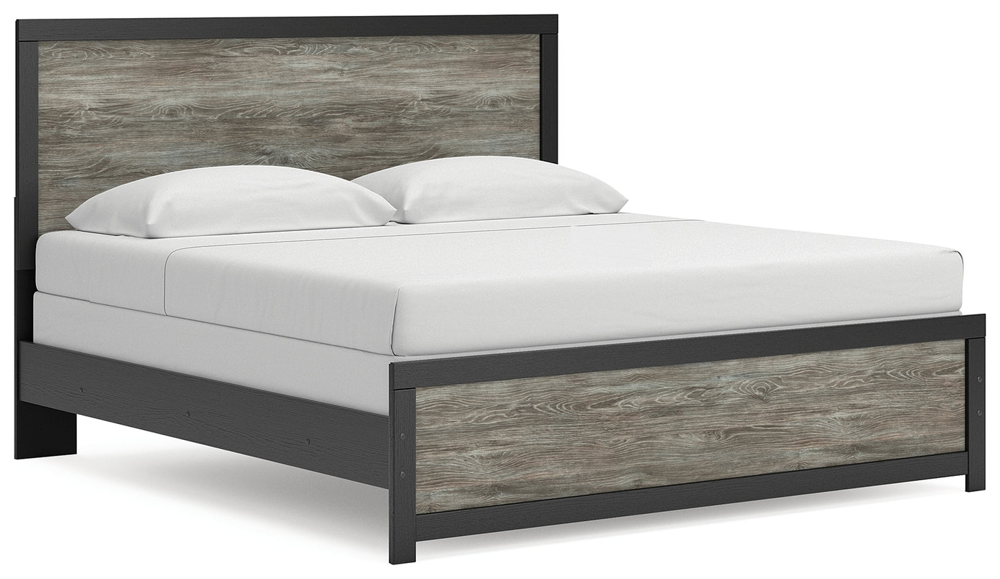 Myers Furniture Outlet - Ashley Furniture - Broachmyn Bedroom - King Panel Bed / Black/Gray - PCB1118B7