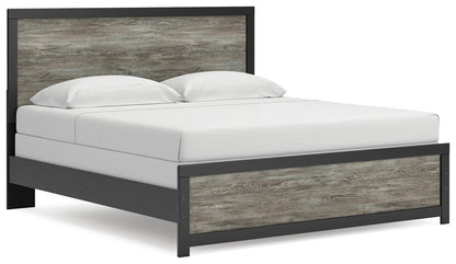 Myers Furniture Outlet - Ashley Furniture - Broachmyn Bedroom - King Panel Bed / Black/Gray - PCB1118B7