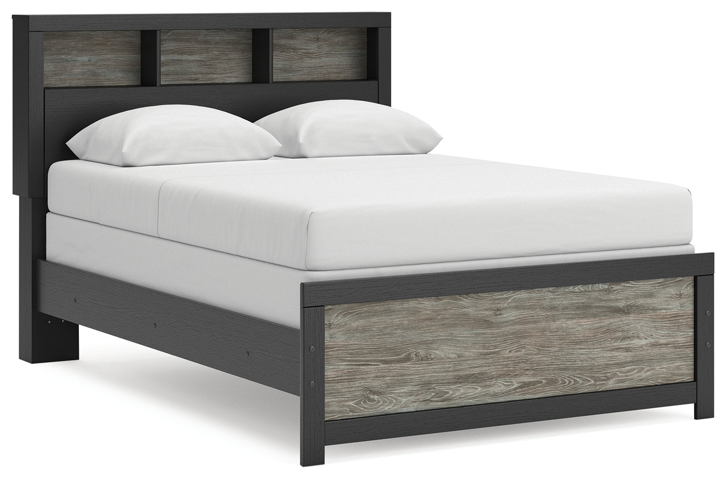 Myers Furniture Outlet - Ashley Furniture - Broachmyn Bedroom - Full Bookcase Bed / Black/Gray - PCB1118B13