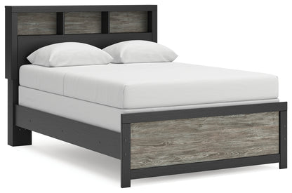 Myers Furniture Outlet - Ashley Furniture - Broachmyn Bedroom - Full Bookcase Bed / Black/Gray - PCB1118B13