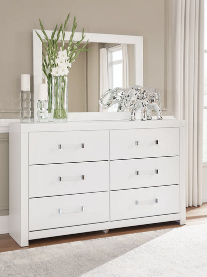 Myers Furniture Outlet - Ashley Furniture - Maeling Bedroom - Dresser and Mirror / White - PCB1119B1