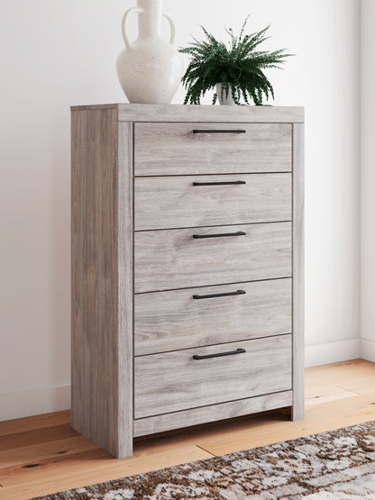 Myers Furniture Outlet - Ashley Furniture - Broachmyn Bedroom - Five Drawer Chest / Gray - PCB1120-46