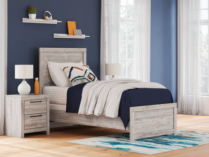 Myers Furniture Outlet - Ashley Furniture - Broachmyn Bedroom - Twin Panel Bed / Gray - PCB1120B8