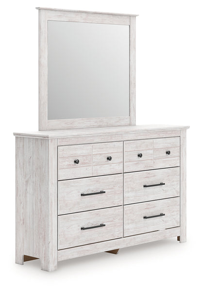 Myers Furniture Outlet - Ashley Furniture - Makidern Bedroom - Dresser and Mirror / Whitewash - PCB1171B1
