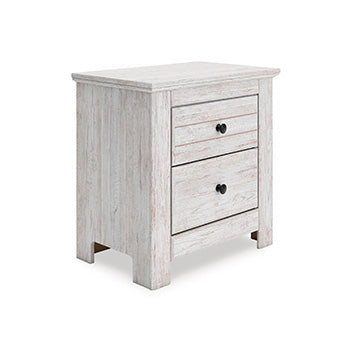 Myers Furniture Outlet - Ashley Furniture - Makidern Bedroom - Two Drawer Night Stand / Whitewash - PCB1171-92