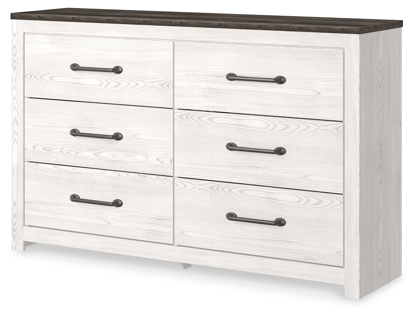 Myers Furniture Outlet - Ashley Furniture - Gerridan Bedroom - King Panel Bed / White/Gray - B1190B9