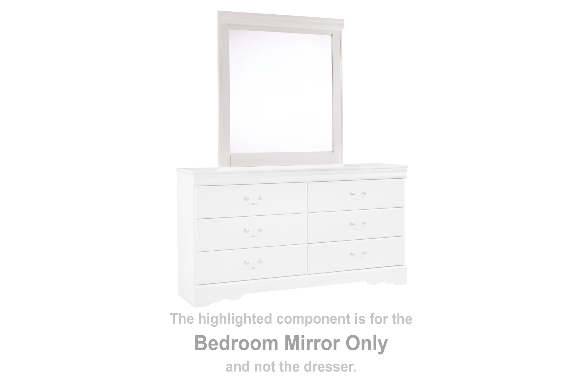 Myers Furniture Outlet - Ashley Furniture - Anarasia Bedroom - Bedroom Mirror / White - B129-36