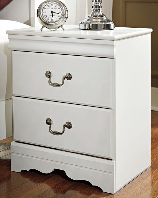 Myers Furniture Outlet - Ashley Furniture - Anarasia Bedroom - Two Drawer Night Stand / White - B129-92