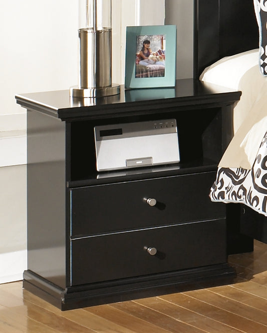 Myers Furniture Outlet - Ashley Furniture - Maribel Bedroom - Twin Panel Bed / Black - B138B51